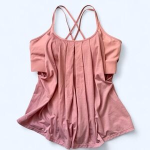 Y2k pink sporty racerback workout top Large